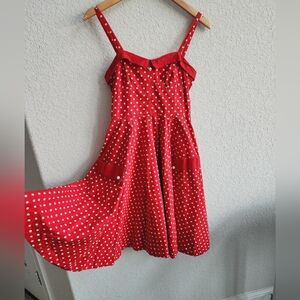 Divided by H&M Pinup Red & White Polka Dot Circle Dress Size 4 / Small Minnie m